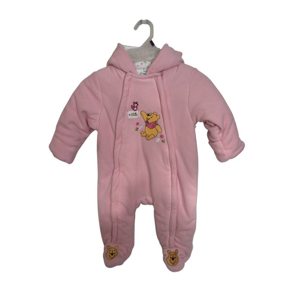 Disney Winnie the Pooh Pink Fleece Baby Bunting Snowsuit 3-6M